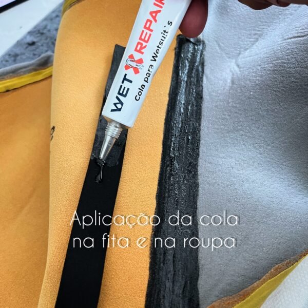 Cola para neoprene + fita de vedação