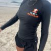 Lycra fem real Camiseta surf feminina lycra manga longa
